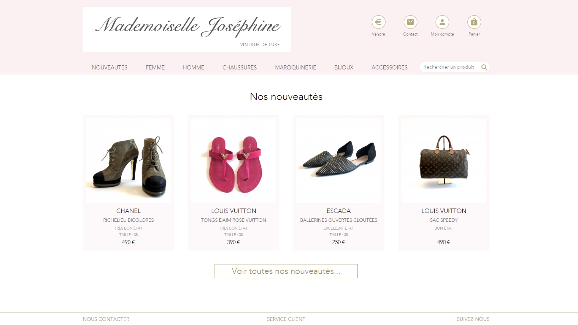 Nouvelle réalisation : Mademoiselle Joséphine, boutique de Vintage de Luxe