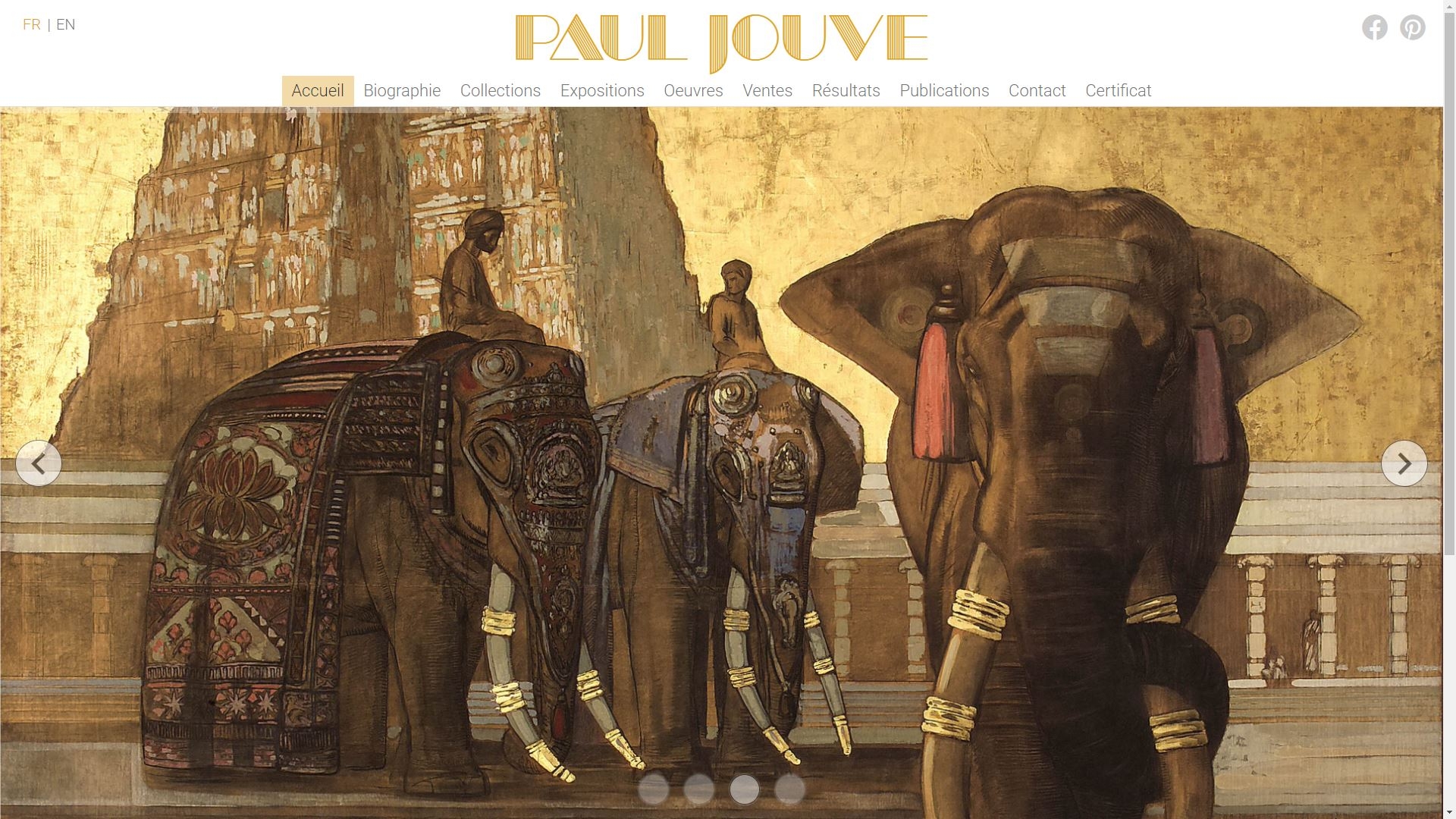 Nouvelle réalisation: site officiel de l'artiste Paul Jouve