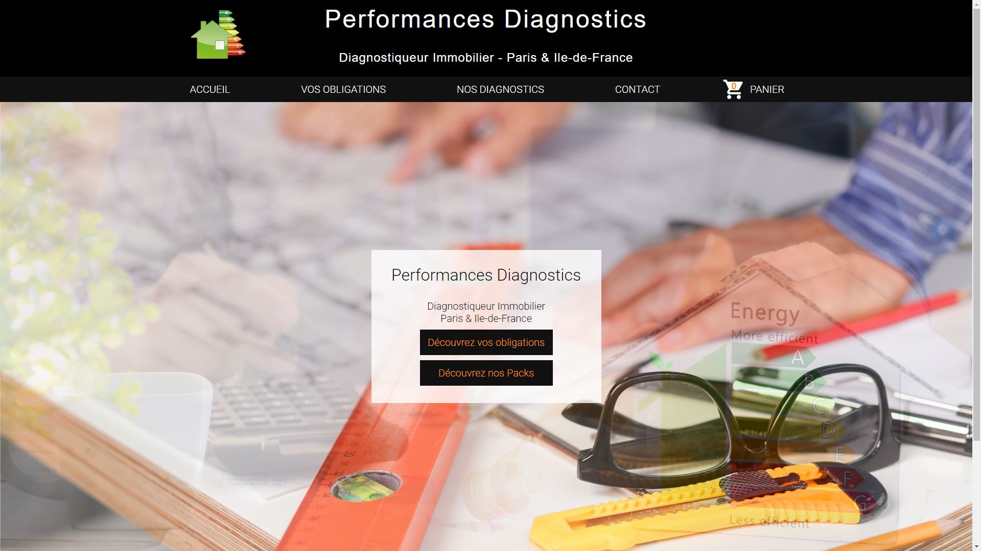 Nouvelle réalisation : site pour un Diagnostiqueur de Performance Energétique(DPE)